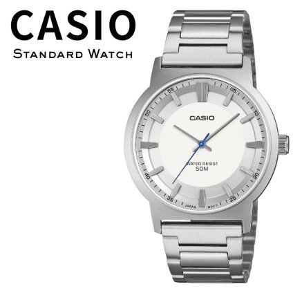 箱なし カシオ 腕時計 メンズ レディース シルバー ホワイト 白 アナログ チープカシオ チプカシ メタルバンド 海外モデル 逆輸入 50m防水 薄型 シンプル 学生 仕事 ビジネス 誕生日 プレゼント CASIO 成人 卒業 入学