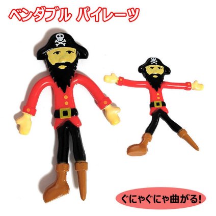 おもちゃ 海賊 人形 ベンダブル パイレーツ レッド 子供 おもしろ 玩具 アメリカン US 雑貨 曲がる フィギュア インテリア