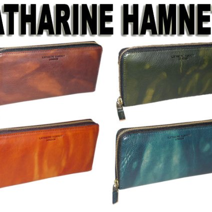 正規品 [キャサリンハムネット KATHARINE HAMNETT ロンドン イタリアベジタブルタンニンレザー Rファスナー長財布 490-59204 sanyo06 旅行 ギフト