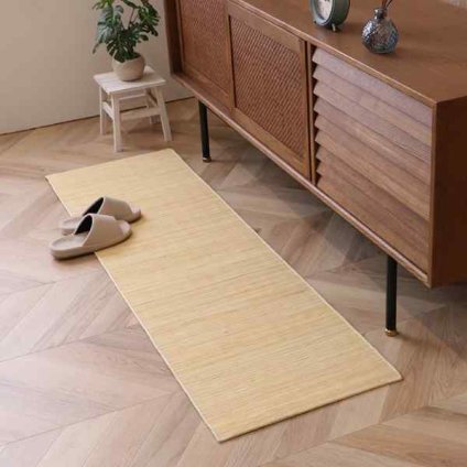 籐 マット キッチン 玄関 自然素材 ひんやり インドネシア産 むしろ 約60×90cm