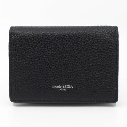 モンテスピガ　monte SPIGA　カードケース　MOSMSP110BK　ブラック　黒　シュリンクレザー　牛革　名刺入れ