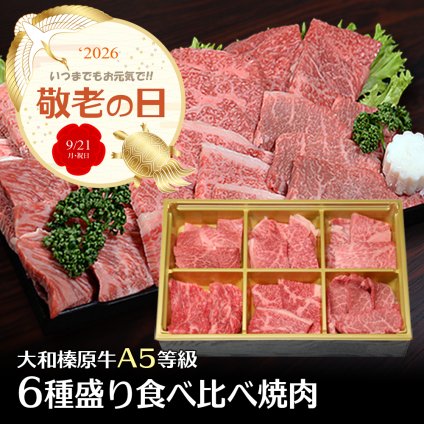 敬老の日専用熨斗でお届け！ 店長おまかせ 焼肉食べ比べセット（A5等級 6種盛り／60g×6部位） 父の日 父 パパ 祖父 義父 お父さん お肉好き 牛肉 黒毛和牛 誕生日 結婚祝い 新築祝い バーベキュー 家族 子供 みんなで パーティー 柔らか ジューシー おいしい ご褒美 贅沢 極上