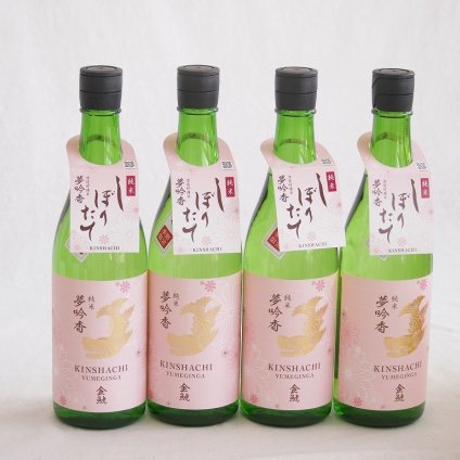 4本セット(金鯱 吟醸香 純米酒 花ラベル13度(愛知県)) 720ml×4本