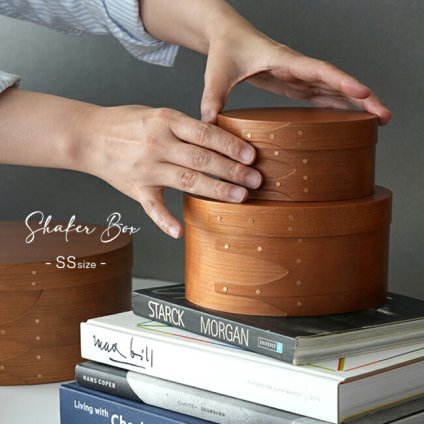 シェーカーラウンドボックス SS[シェーカーボックス 木製 収納箱 収納BOX 収納ボックス 小物入れ アクセサリーケース ソーイングボックス 裁縫箱 化粧品 収納ケース コスメケース シェーカー ボックス] 即納