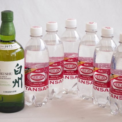 家飲みを、バーカウンターへ ハイボールウイスキー7本セット(ウィルキンソン炭酸 白州 43度) 500ml×6本 700ml×1本