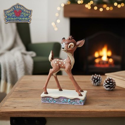 バンビ クリスマス 11.3cm クリスマス | ディズニー トラディションズ ジムショア グッズ フィギュア 人形 置物 彫刻 Jim Shore 正規輸入品