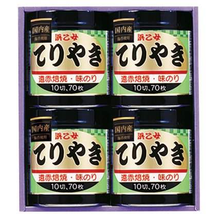 浜乙女 遠赤焙焼 味のりてりやき詰合せ  ／味付け海苔 海苔 乾物 食品 敬老の日 プレゼント ギフト お彼岸 お供え 秋 2026 送料無料 ギフト プレゼント プチギフト 内祝い 快気祝い 出産祝い 結婚祝い 引出物 新築祝い お返し