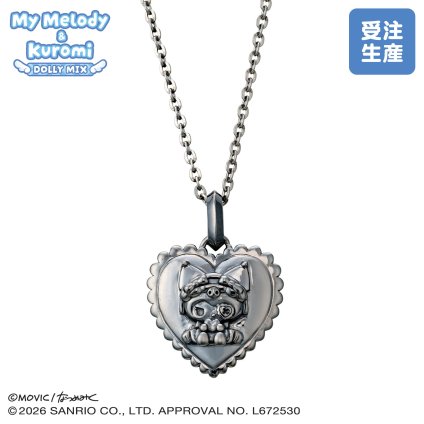 【受注生産品】【送料無料】 クロミ レディースネックレス DOLLY MIX 水色天使 サンリオキャラクターズ シルバー925 サージカルステンレス316L ハート ブラックロジウム ブランド おしゃれ かわいい アクセサリー 10代 20代 30代 40代 50代 レディース 女性 誕生日 記念日 プレゼント ギフト ホワイトデー 母の日 white clover ホワイトクローバー