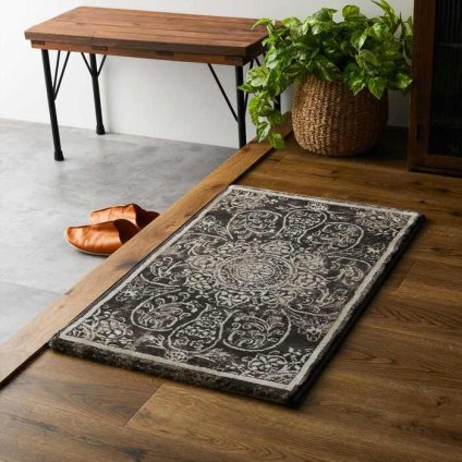 ラック 玄関 屋内 屋外 輸 入 ネカル アイボリー 約50×80cm 長方形 民族調 エスニック モダン シンプル オールシーズン 丈夫 50×80cm ノーア ブ 新生活
