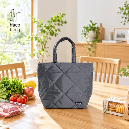 hacobag Temp[保冷バッグ 大 オシャレ 保冷トートバッグ 大容量 トートバッグ マチ広め ハコバッグ レディース 通勤 トート 持ち手 長め バッグ 底板付き バック 鞄 かばん ハコバック hacobag カバン 軽量 軽い 自立]