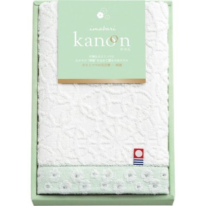 今治タオル 今治かのん フェイスタオル 1枚 [26-7529-024] 68013 ｜ 綿100％ 34×75cm ｜ ギフト 贈り物 内祝い お返し 出産祝い 結婚祝い 香典返し 御見舞い ご挨拶 ｜ タオルギフト 日本製 今治タオルブランド認定 ｜ 化粧箱入