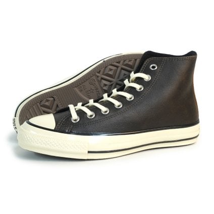 コンバース CONVERSE スニーカー メンズ レディース ハイカット レザー オールスター AGED CRACKED LEATHER HI バーントブラウン