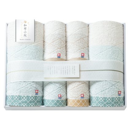 実りの秋の贈り物 タオルセット 和布小紋【Modern】 バスタオル（60×110cm）･フェイスタオル（34×75cm）･ウォッシュタオル（34×30cm）×各2