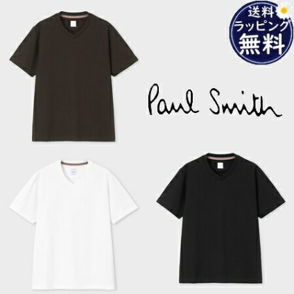 【無料ラッピング】 ポールスミス Paul Smith Tシャツ リブ Vネック 半袖 綿100%  メンズ ブランド 正規品 新品 ギフト プレゼント 人気 おすすめ 誕生日 記念日 クリスマス 送料無料 psm522138