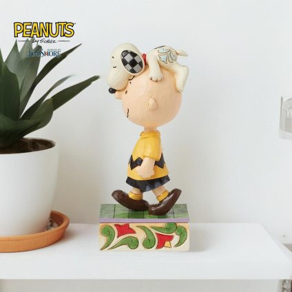 スヌーピー オン チャーリーブラウン 15.5cm | ジムショア ピーナッツ グッズ フィギュア 人形 置物 彫刻 Jim Shore 正規輸入品