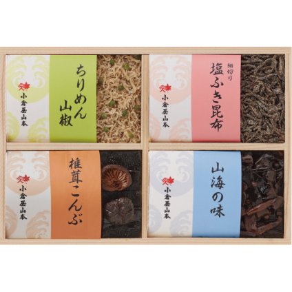 小倉屋山本 ちりめん山椒 昆布詰合せ [26-0457-087] SS-20 佃煮 詰め合わせ 椎茸こんぶ 塩ふき昆布 ご飯のお供 お茶漬け お弁当 おつまみ お中元 お歳暮 ギフト 内祝い お返し 贈り物 プレゼント グルメ 手土産