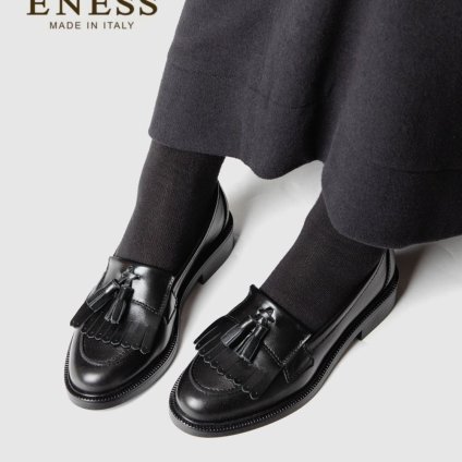 【正規品】 エネス ENESS KILT TASSEL LOAFERS キルト タッセル ST-4820 ローファー レザー レディース シューズ