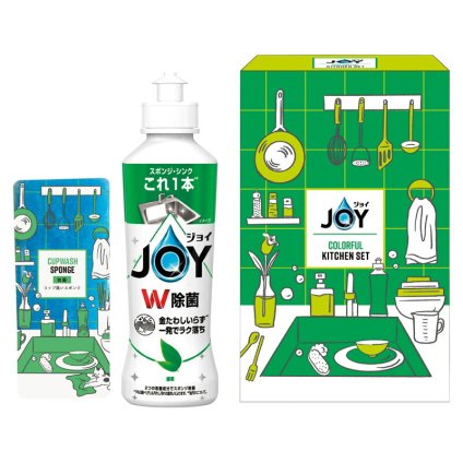 【ギフト対応無料】ジョイカラフルキッチンセット 緑茶の香り (CLFB-5G) ※送料無料(北海道・沖縄は除く)