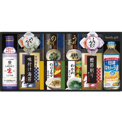 キッコーマン 生しょうゆ 和食詰め合わせ [26-7635-126] NBL-50K しぼりたて生醤油 キャノーラ油 味付海苔 のり佃煮 調味料 詰め合わせ ギフト お中元 お歳暮 内祝い 出産内祝い 結婚内祝い 快気祝い 香典返し 贈り物 プレゼント