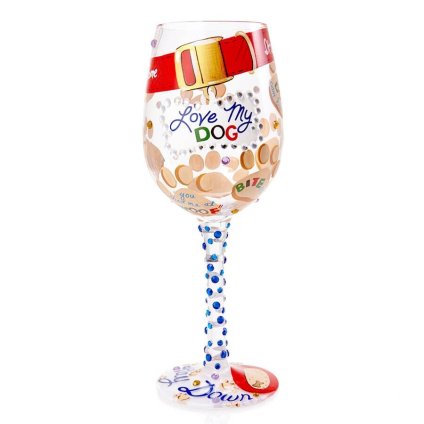 Lolita ワイングラス LOVE MY DOG 22cm 大好きなワンちゃん | かわいい おしゃれ ポップ モダン デザイン食器 アート ロリータ･ヤンシー 正規輸入品