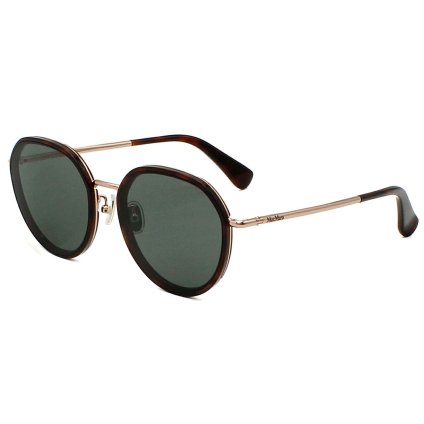 マックスマーラ Max Mara サングラス ノーズパッド UVカット アイウェア ラウンド ボストン MM0148-K/S 52A 57 メンズ レディース ユニセックス ハバナ+グレー 海外正規品