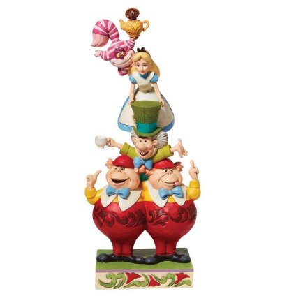 不思議の国のアリス キャラクタータワー 27.4cm | ディズニー トラディションズ ジムショア グッズ フィギュア 人形 置物 彫刻 Jim Shore 正規輸入品