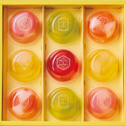 夏の贈り物お中元 ピッコロドルチェ ひととえ ピーチ＆グレープフルーツ味・アップル＆パイン味・マンゴー＆ライチ味・レモン＆ライム味（各52g）×各2、カシス＆ストロベリー味（52g）×1