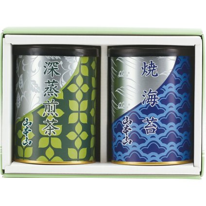 山本山 海苔 銘茶詰合せ [26-0460-037] YNT-252N お食事サイズの焼海苔 まろやかな深蒸し煎茶 詰め合わせセット お茶の時間 ご飯のお供 内祝い お返し 贈り物 プレゼント ギフト