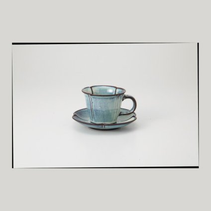 四つ葉 ブルー 碗皿 磁器 美濃焼 やきものの里から、暮らしを贈ります。　ギフト 食器 セット テーブルウェア