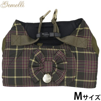 ジェメリ Gemelli グレンチェックハーネス M ブラウン