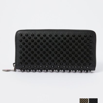 クリスチャンルブタン Christian Louboutin 1185059 長財布 メンズ 財布 パネトーネ レザー ロング ラウンドファスナー ギフト PANETTONE WALLET ブラック×ゴールド ブラック×ブラック