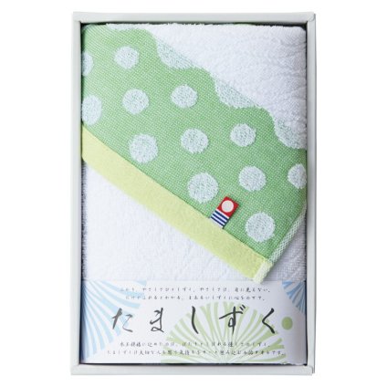 実りの秋の贈り物 フェイスタオル 今治タオル グリーン 34×73cm