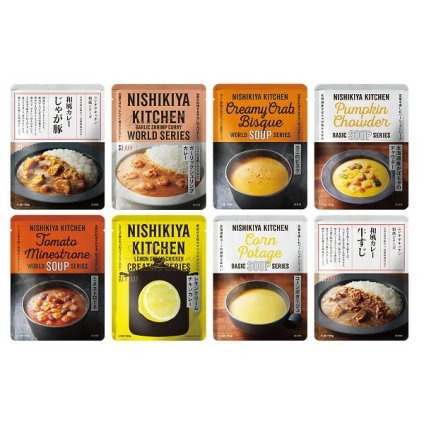 NK 人気のカレースープ8食セット [26-0476-073] カレー スープ ガーリックシュリンプ 牛すじ じゃが豚 コーンポタージュ ミネストローネ レトルト 内祝い お歳暮 御中元 贈り物 ギフト