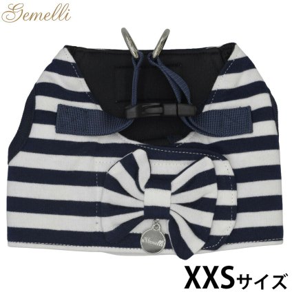 ジェメリ Gemelli ナチュラルボーダーハーネス XXS ネイビー