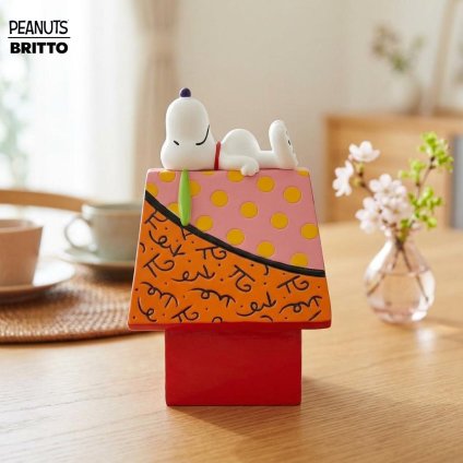スヌーピー ドッグハウス 16.5cm | ロメロ・ブリット Romero Britto デザイン アート 正規輸入品