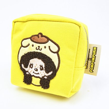 サンリオ ポムポムプリン ×モンチッチ サガラ刺繍ミニポーチ Sanrio