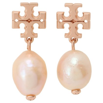 トリーバーチ TORY BURCH ピアス アクセサリー 65156-650 ダブルT ロゴ Kira Pearl Drop Earring キラ パール ドロップ Rose Gold/Pearl ローズゴールド+ピンク系