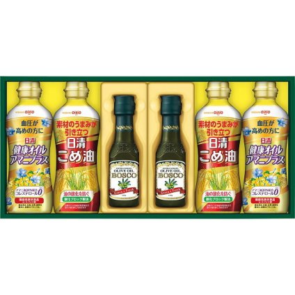 日清オイリオ ボスコ オリーブオイル ヘルシーオイルギフト [26-0449-068] BM-30 こめ油 アマニプラス 詰め合わせ セット ギフト 内祝い 出産 結婚