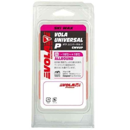 VOLA ボラ ワックス ユニバーサルP 30g 2個セット CWVUP スキー スノーボード スノボ メンテナンス 滑走ワックス 固形 オールラウンド 全雪質 全気温対応 ベースワックス フランス製 パラフィン 冬