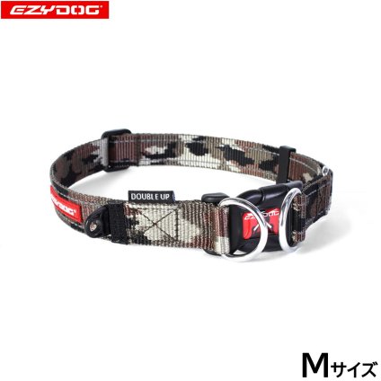 イージードッグ EZYDOG ダブルロックカラー M グリーンカモ 首輪 2重固定 反射 中型犬