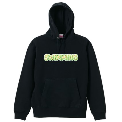 水泳 競泳 パーカー プルオーバー メンズ レディース ジュニア 練習着 裏パイル おもしろ 名入れ スウェット おしゃれ キッズ 大きいサイズ 文字入れ無料 「ポップなアイスのSWIMMINGロゴ」 アートワークスコウベ 【送料無料】