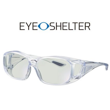 EYE SHELTER アイシェルター 有害光線94％カット オーバーグラス[メガネ 眼鏡 サングラス レディース メンズ 男女兼用 ブルーライト 紫外線 ブルーライトカット 紫外線カット UV UVカット 老眼鏡の上から装着 オーバーグラス 眼鏡をかけたまま装着]