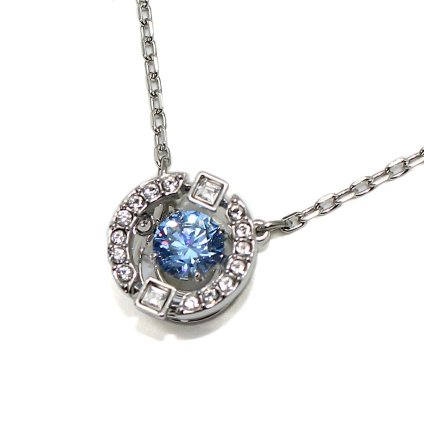 スワロフスキー SWAROVSKI ネックレス Una ラウンドカット ダンシングクリスタル 5279425 ウナ ペンダント アクセサリー シルバー+ブルークリスタル 海外正規品