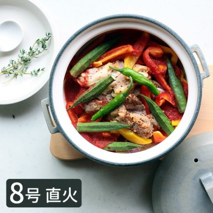TOJIKI TONYA トウジキトンヤ グレー 直火土鍋 8号土鍋 12108-91070[土鍋 鍋 両手鍋 直火 8号 なべ 3～4人 2人 3人 4人 サイズ 萬古焼 おしゃれ グレー 灰色 ガス対応 ガス コンロ 食卓 キッチン 台所 料理 調理] 即納