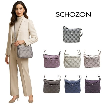 SCHOZON ショゾン 11-2000 リエート ショルダーバッグ トラベルバッグシリーズ グレージュ ブラック ネイビー アッシュパープル 日本製 ジャガード生地 撥水加工 樹脂加工 エレガント 機能性 普段使い お出かけ 小旅行 母の日 敬老の日 プレゼント 贈り物 ギフト