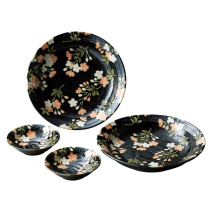実りの秋の贈り物 組皿揃 宇野千代 大皿（直径22.3×4.4cm）･小鉢（直径11.2×3cm）×各2