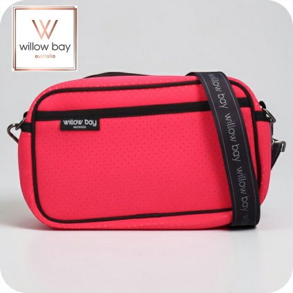 ウィローベイ ショルダーバッグ レディース ブランド WILLOWBAY ラージクロスボディバッグウィズロープ クロスボディ FUCHSIA PINK