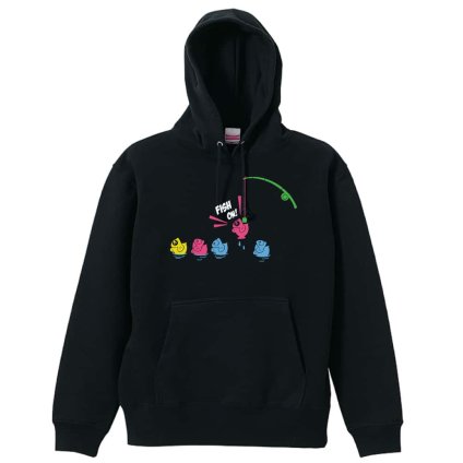 フィッシング 釣り パーカー プルオーバー メンズ レディース ジュニア 練習着 裏パイル おもしろ 名入れ スウェット おしゃれ キッズ 大きいサイズ 文字入れ無料 「FISH ON！」 アートワークスコウベ 【送料無料】