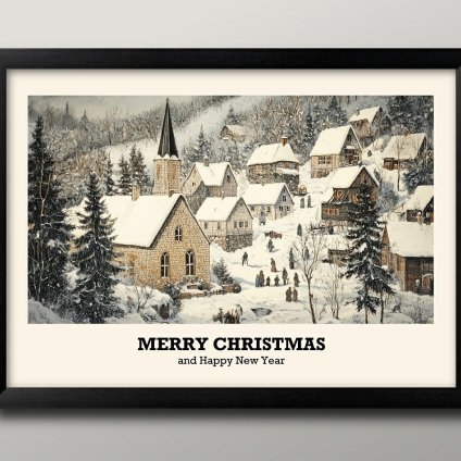 日本製 メリー クリスマス Xmas Christmas サンタクロース ビンテージイラスト A3 サイズ ポスター アート おしゃれ 絵画 インテリア 北欧 イラスト マット紙 艶消し アートパネル 額 フレーム デザイン 壁掛け ギフト 新築祝い ディスプレイ  速達 送料無料