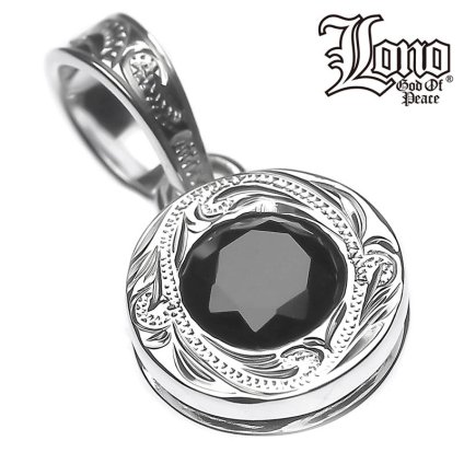 ハワイアンジュエリー ネックレス   ペンダントトップ ヘッド シルバー925 ブラック ジルコニア LONO ロノ スクロール 波 プルメリア メンズ レディース ブランド プレゼント ギフト 誕生日 記念日  【送料無料】 おしゃれ 人気 ギフト ギフト lmaハワイ 金属アレルギー